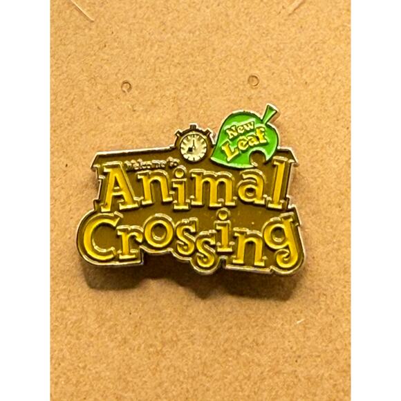Animal Crossing New Leaf Logo Nintendo Enamel Pin - Picture 1 of 3